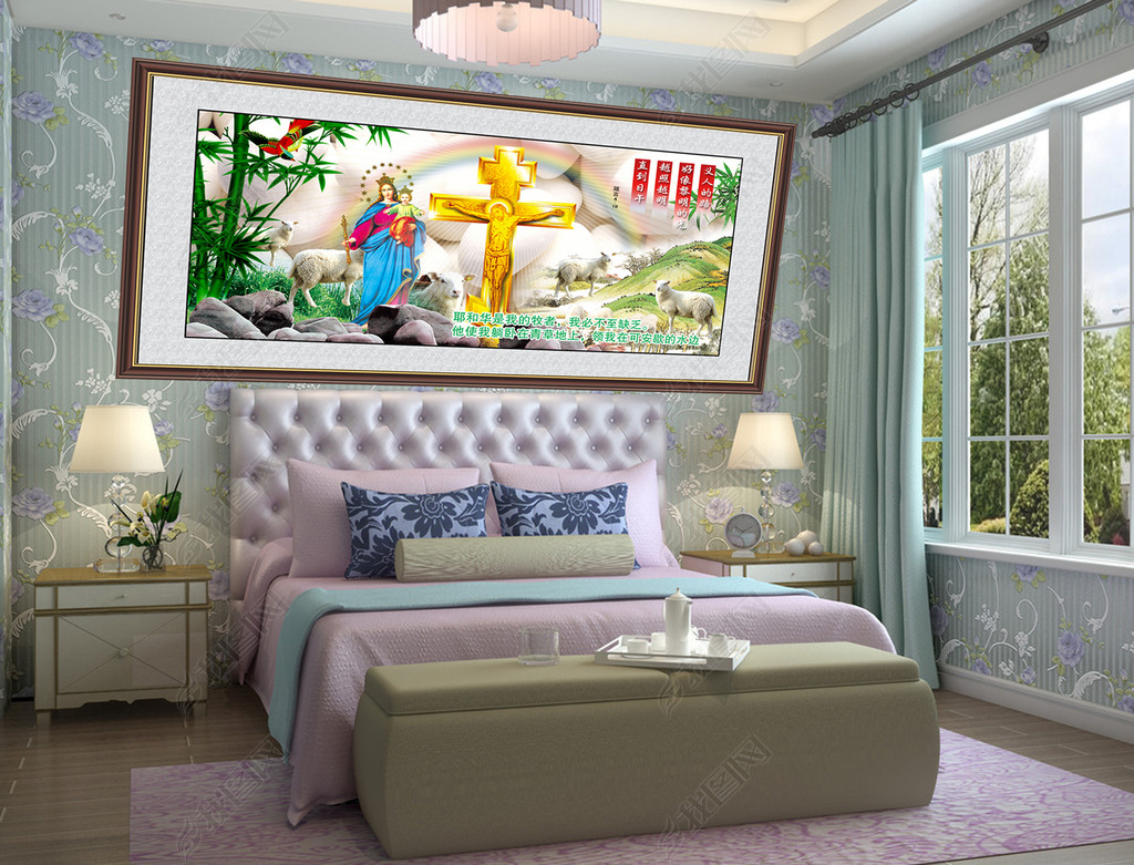 基督教教会耶稣中堂画西方神圣