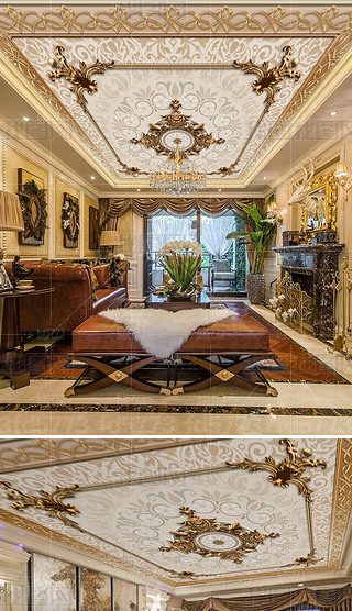 树叶欧式吊顶专题模板-树叶欧式吊顶图片素材下载-我图网