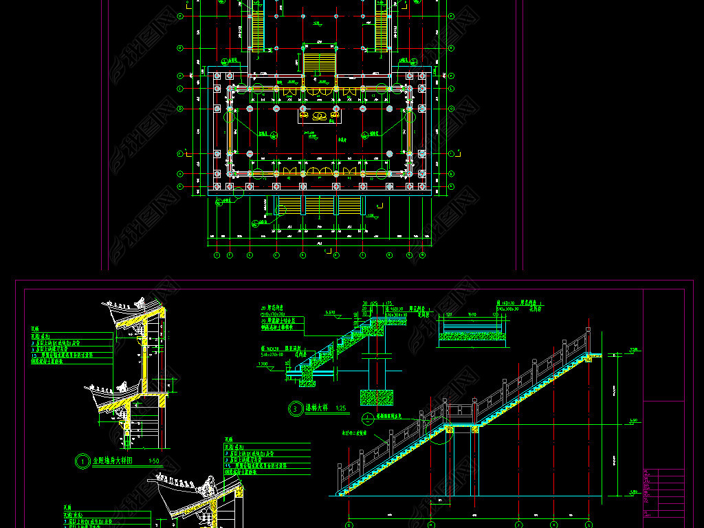 3套寺庙CAD工程图