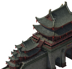 3d游戏长安城门模型古代写实城楼模型