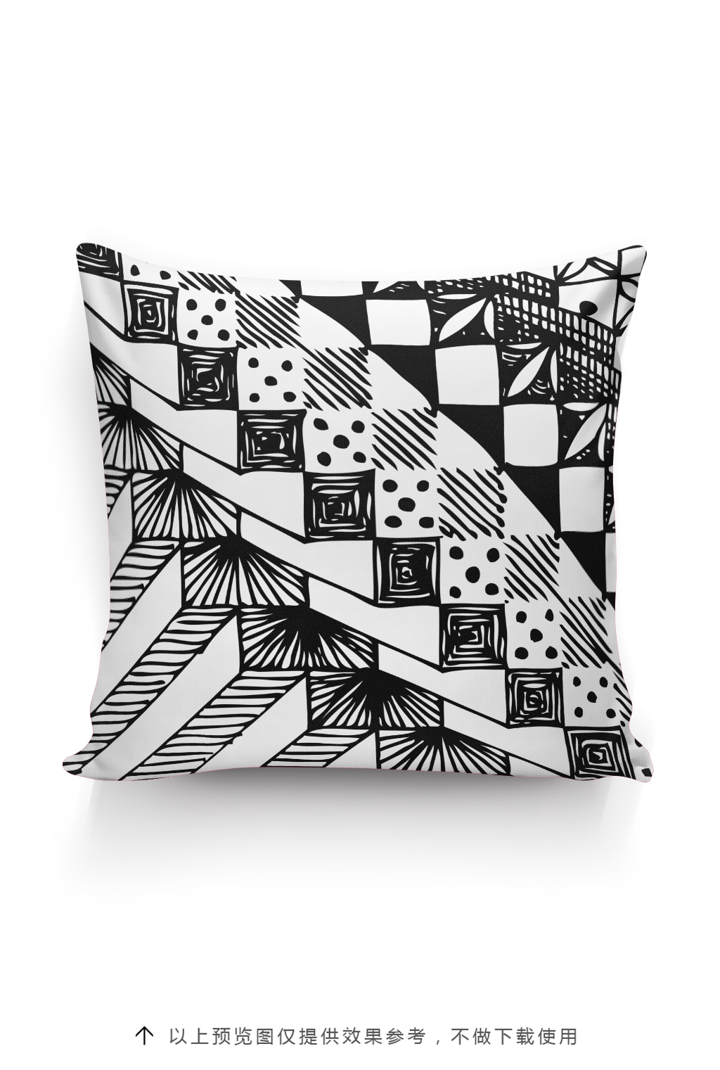 抽象几何抱枕图案北欧风格