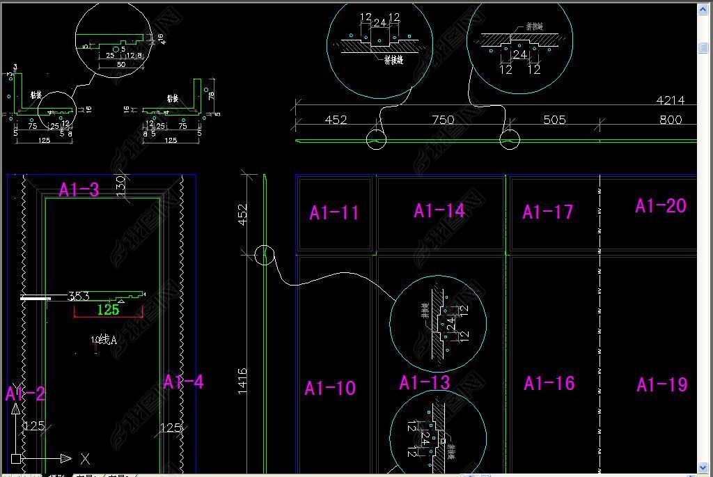 标准石材背景墙CAD分解下单图