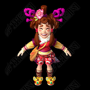 游戏角色人物-傻姑