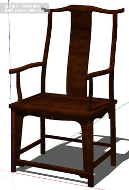 中式椅子su草图大师模型