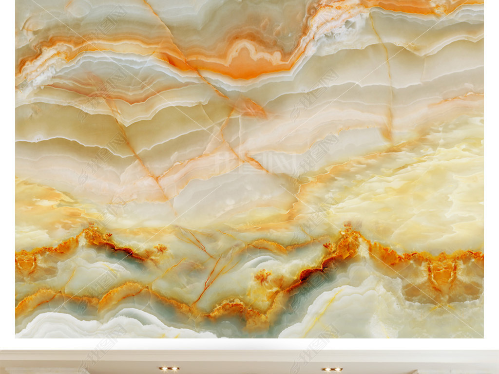 原创高清立体石纹云中歌红龙玉纹背景墙