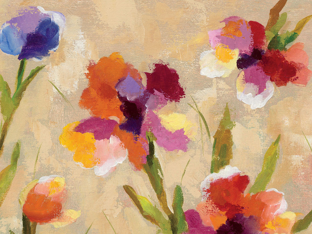 北欧无框画美式客厅装饰壁画简约油画花卉