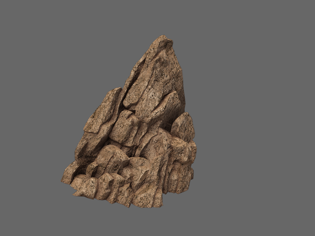 岩石石头风化石山石小山丘游戏场景素材