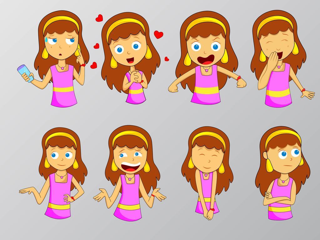 多款矢量卡通人物图