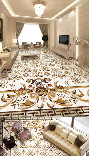 大理石纹欧式花纹石纹瓷砖拼花地板地砖