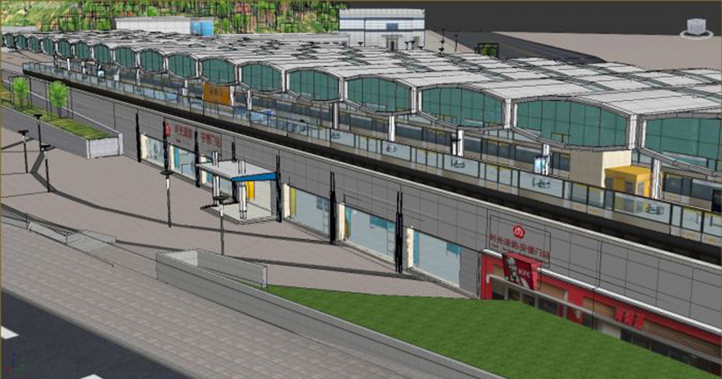 南京地铁3dmax模型下载次时代模型游戏漫游场景专用