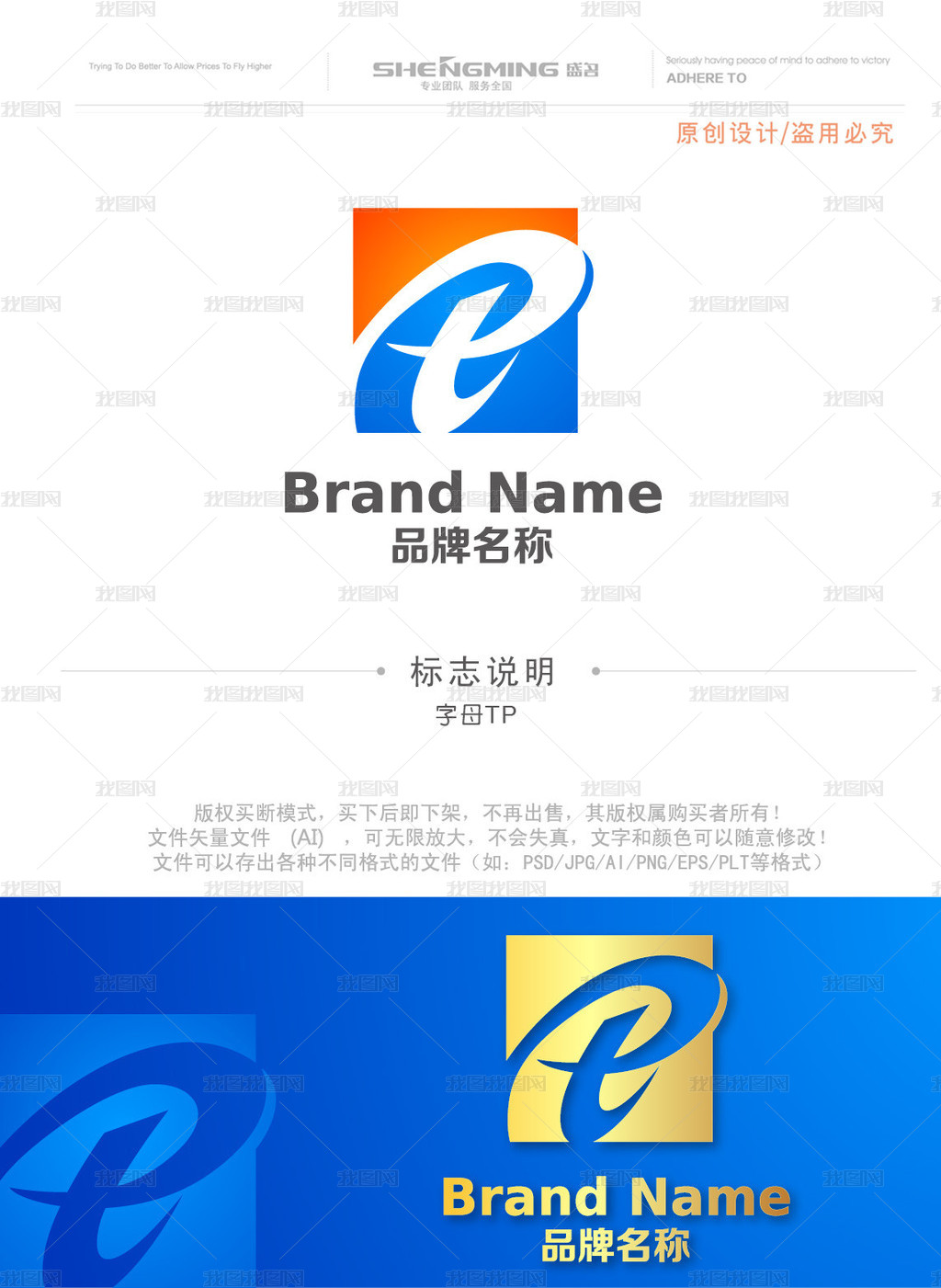 TP影视传媒公司装潢家居LOGO设计