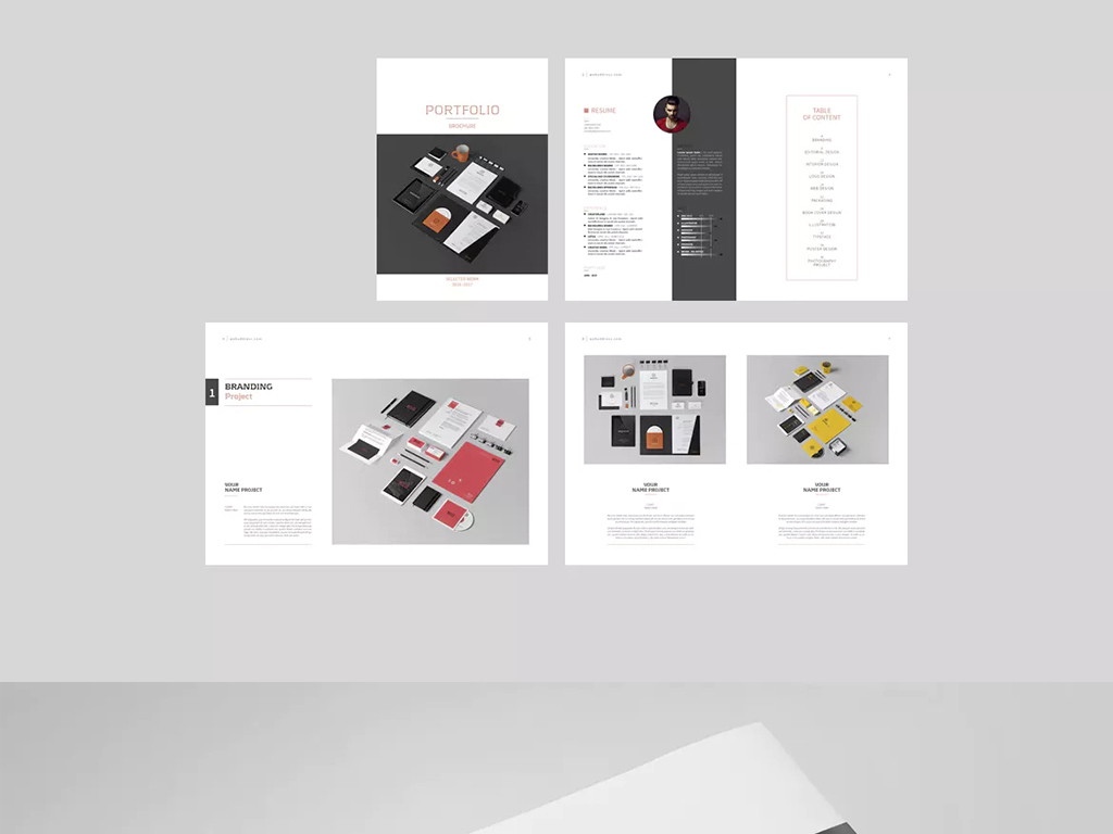 个人作品简介公司画册设计模板