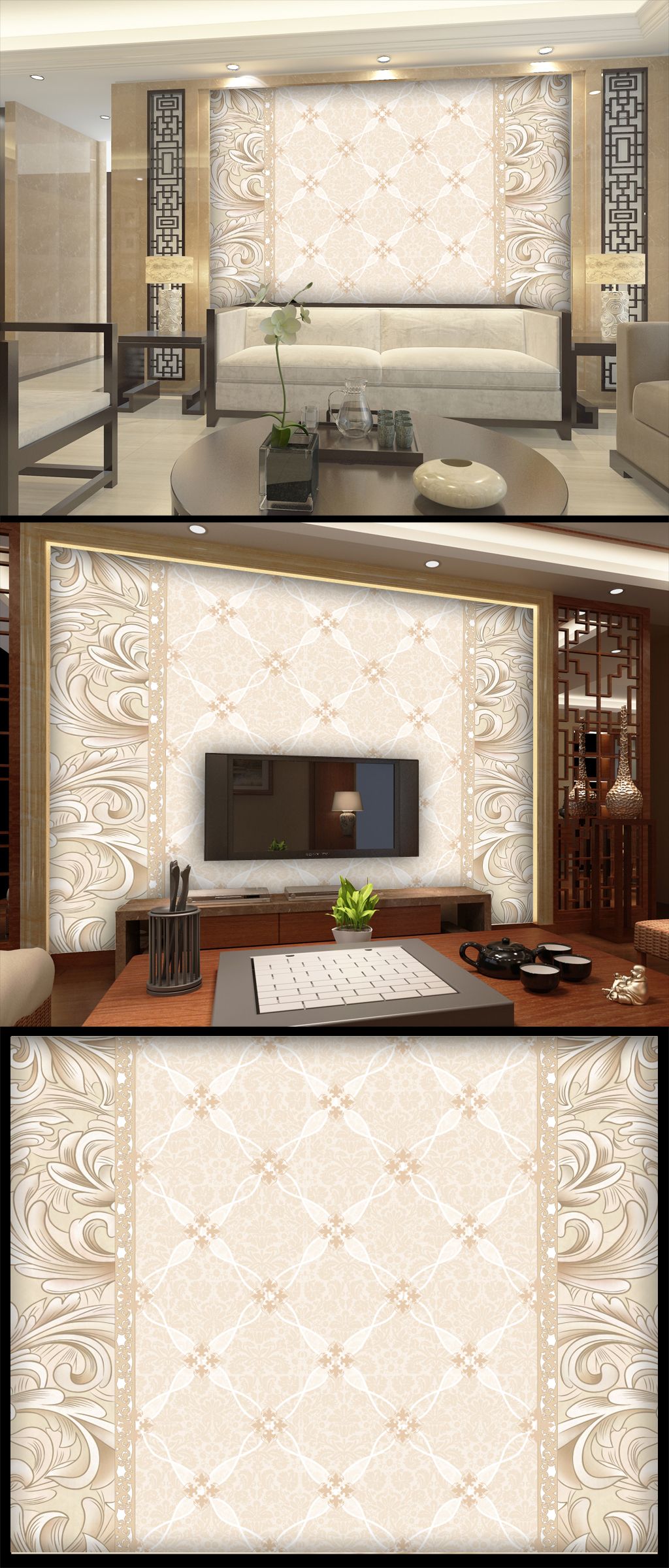 梦莲露欧式花纹电视沙发背景墙素材简介我图网提供梦莲露欧式花纹电视