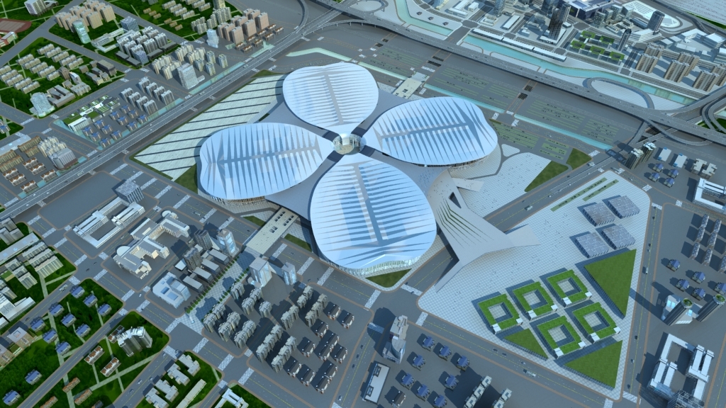 上海国际会展中心虹桥机场模型【贴图完整】