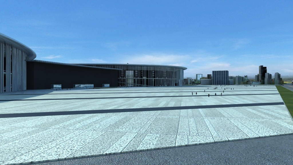 上海国际会展中心虹桥机场模型