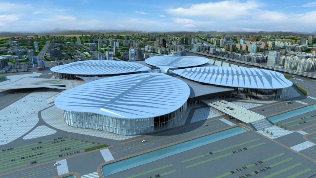 上海国际会展中心虹桥机场模型
