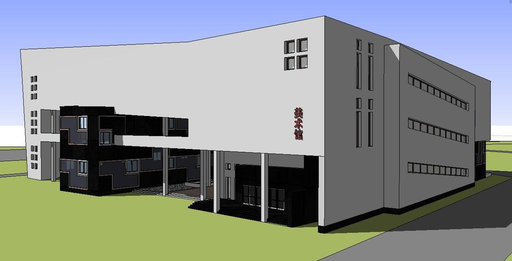 大学校园教学楼建筑su模型素材设计图下载(图片2.
