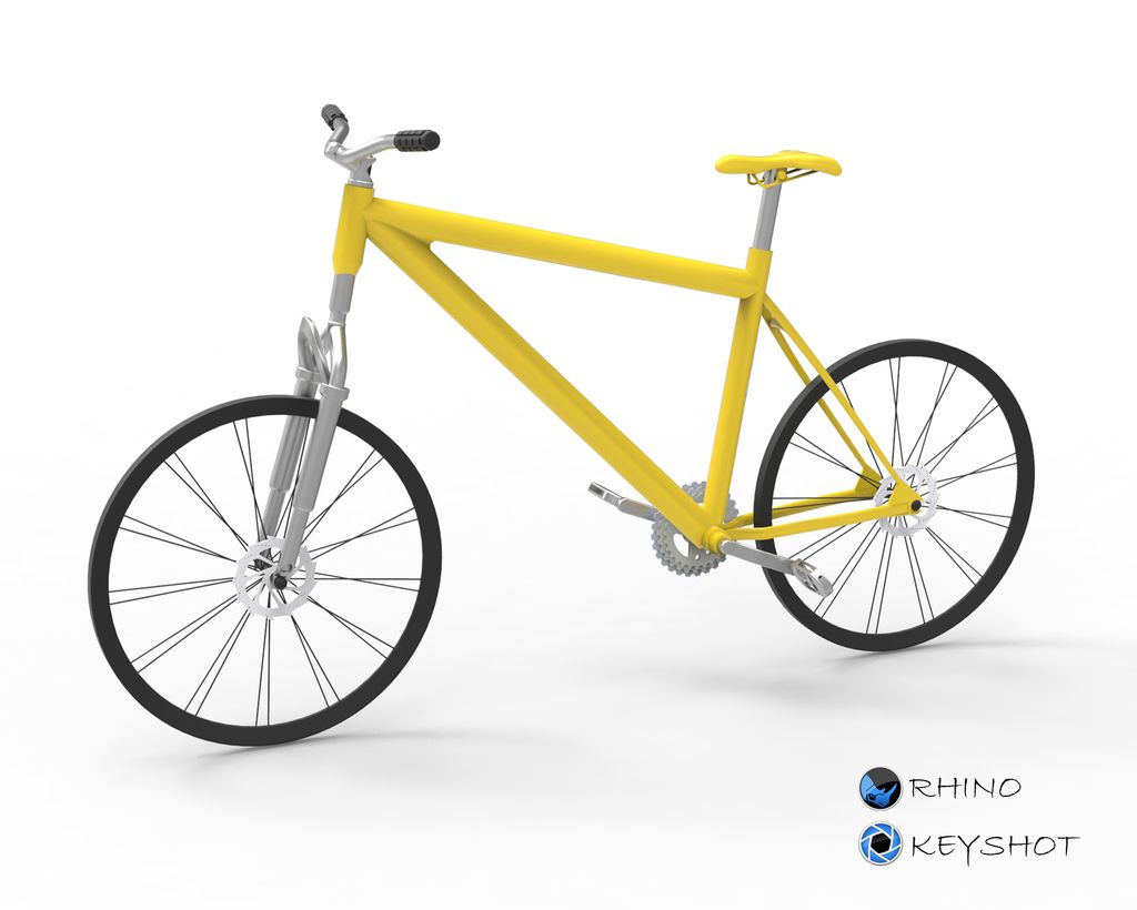 自行车犀牛模型step模型ks渲染