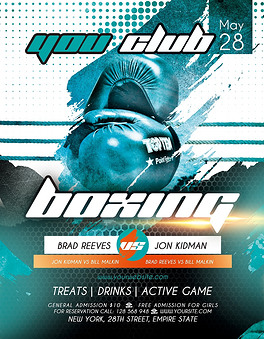 炫酷笔刷多色拳击搏击擂台赛psd创意海报