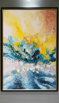 高清立体抽象油画艺术玄关(五百零四)