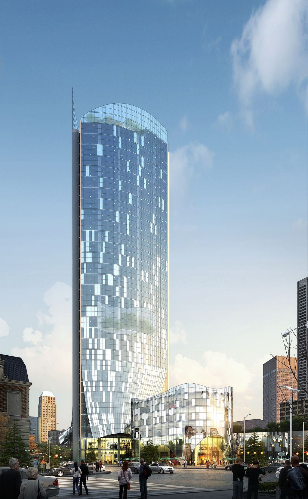 摩天大楼写字楼办公楼超高层建筑3d模型