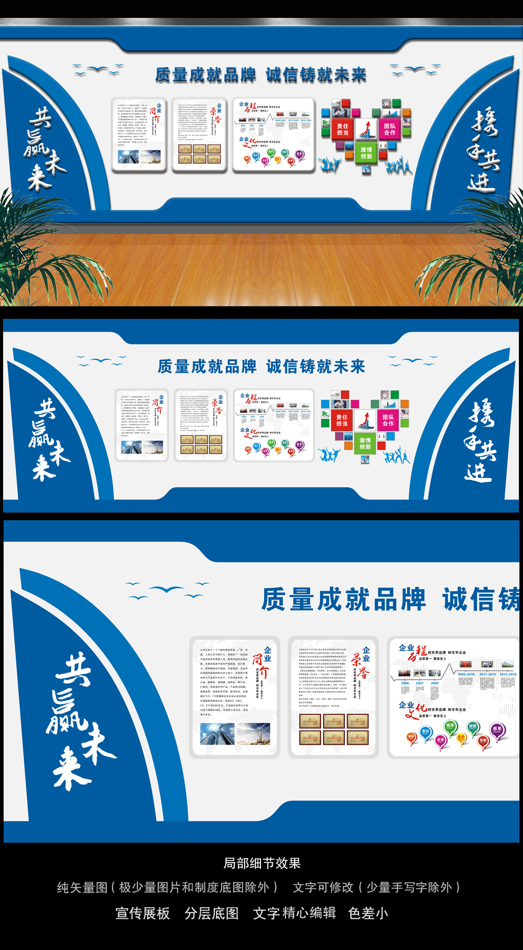 携手共进共赢未来企业发展历程企业文化墙
