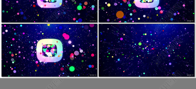 彩色炫酷10秒倒计时视频