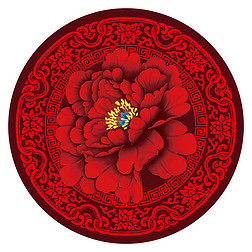 新中式婚礼logo挂牌圆形T台地毯ps
