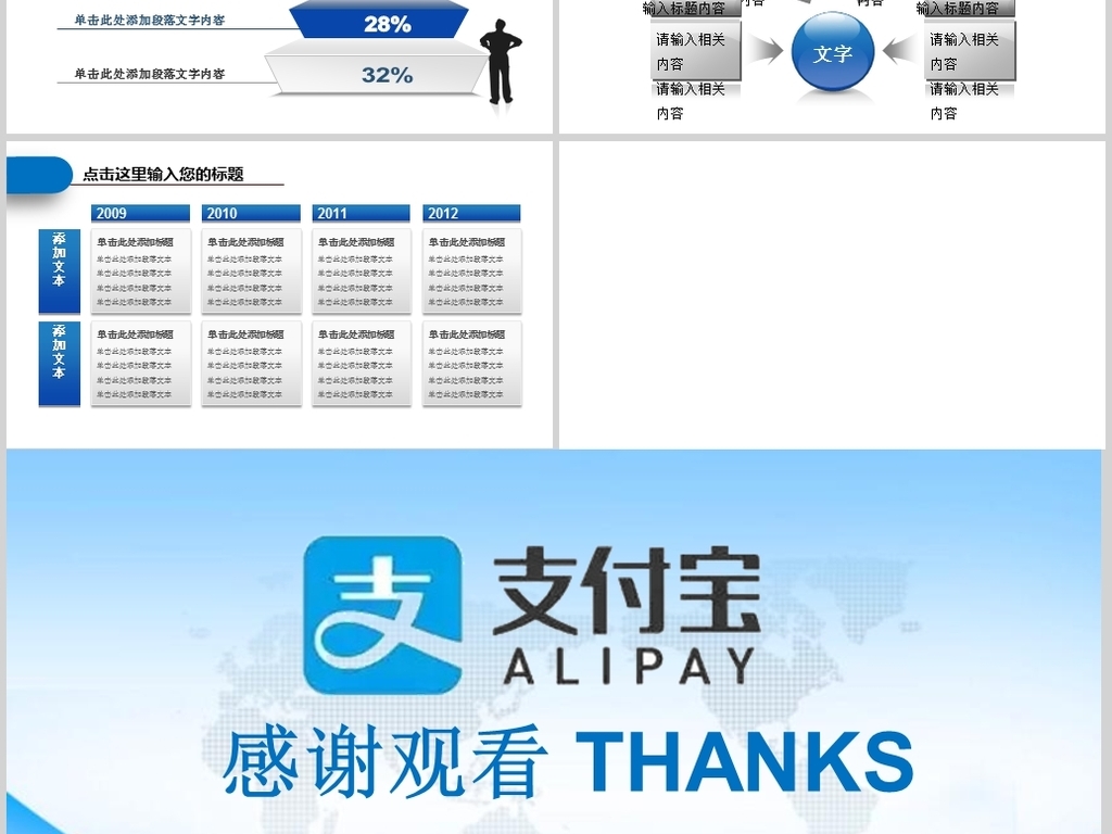 支付宝余额宝手机APP业务工作报告ppt模板