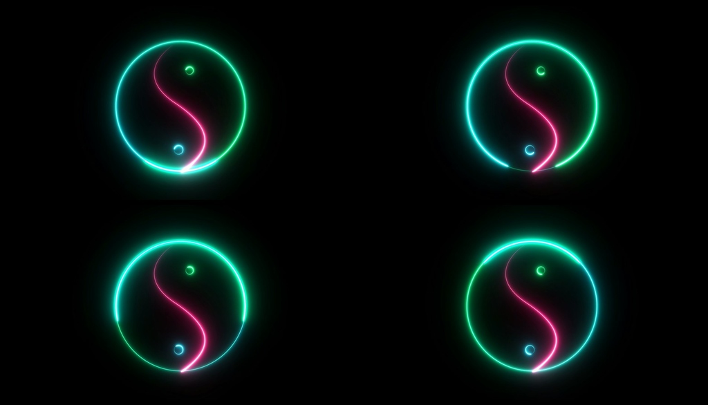 光线太极八卦视频素材带alpha通道