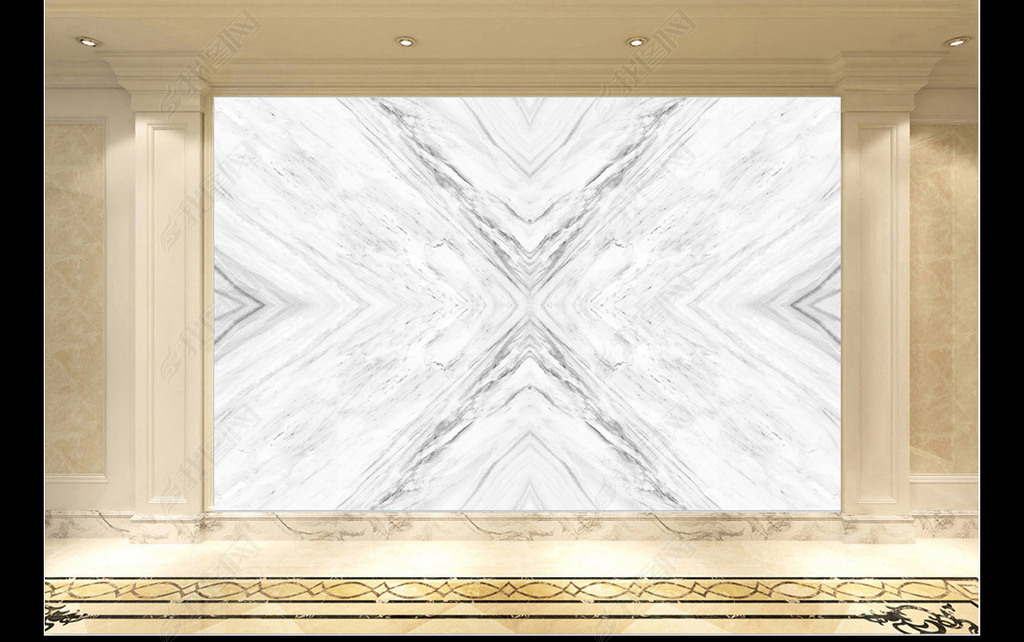 高清爵士白大理石纹背景墙
