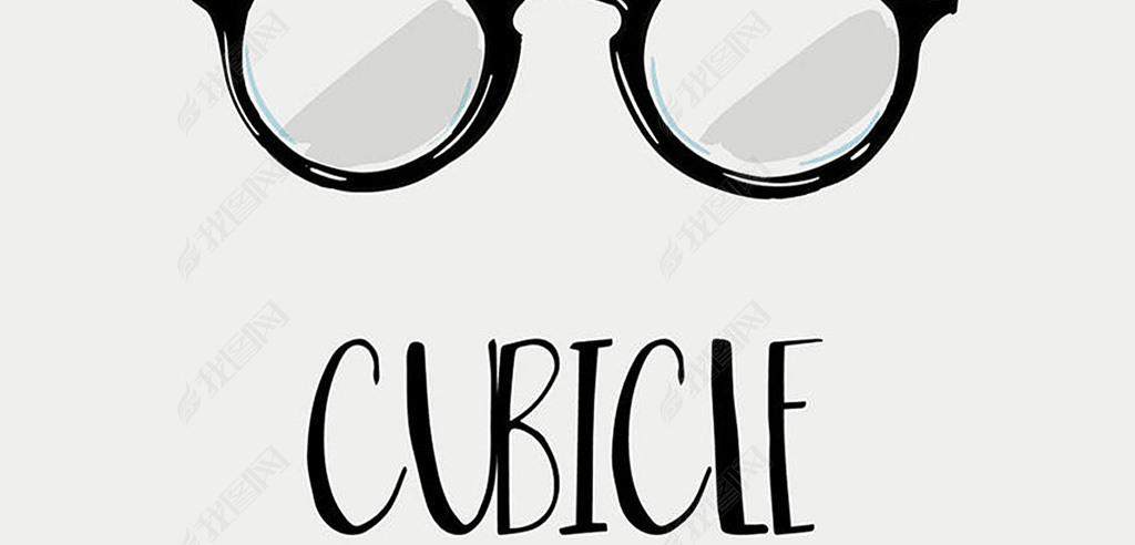 眼镜英文字母绘画无框画装饰画