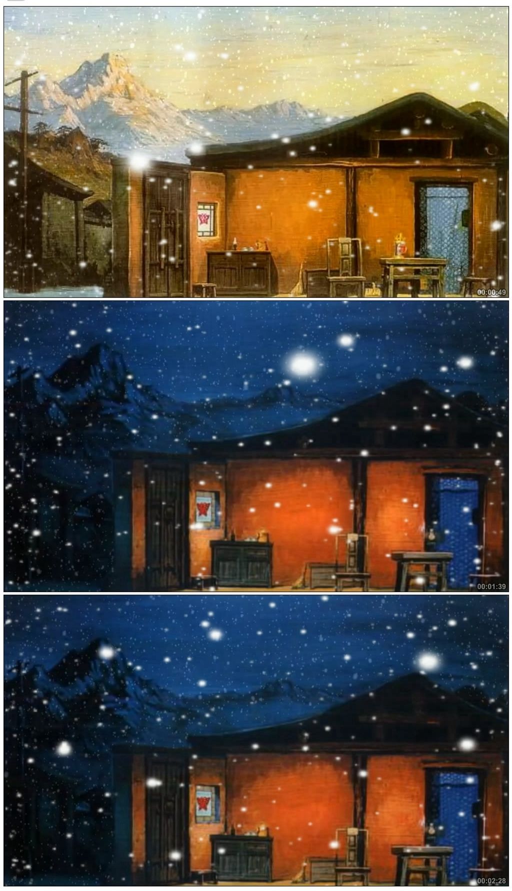 红灯记大雪纷飞白毛女舞台剧视频下载-编号17125564-动态|特效|背景