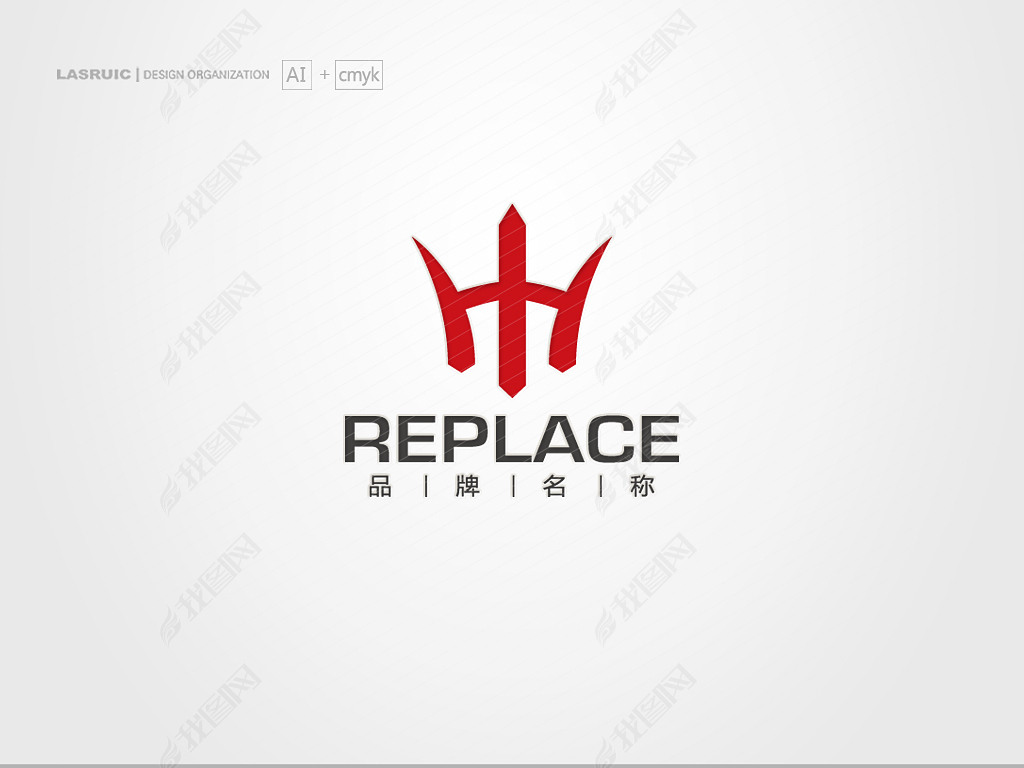 logo设计鱼叉logo皇冠logo