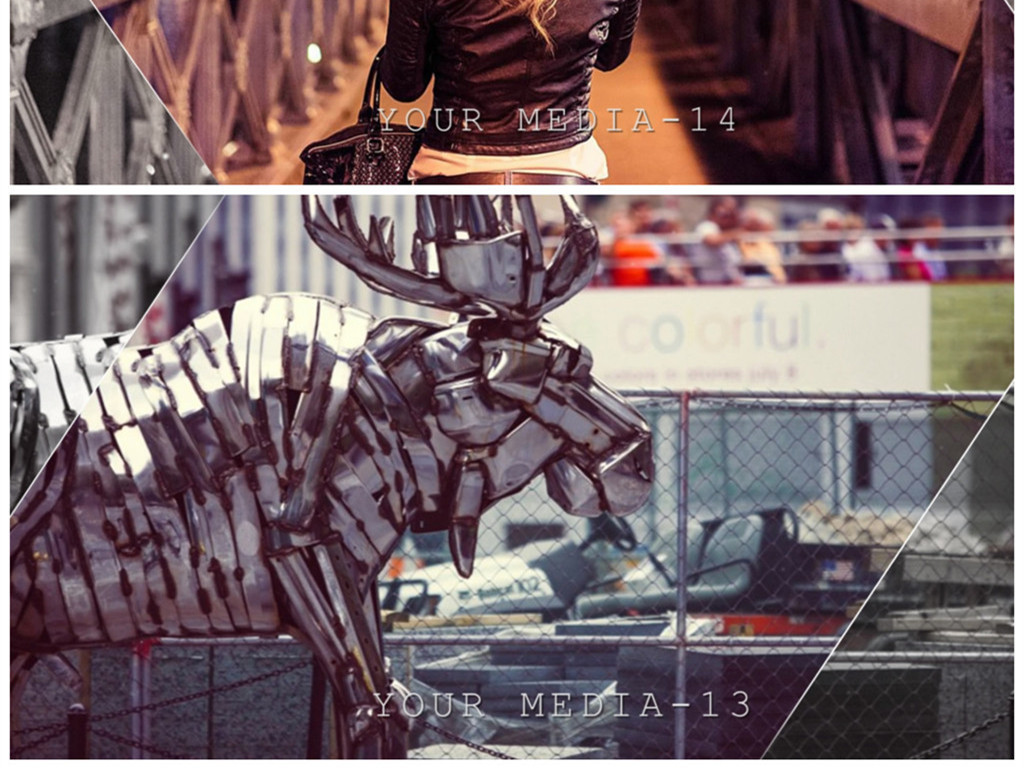 Pr分屏效果线条切换视频模板素材