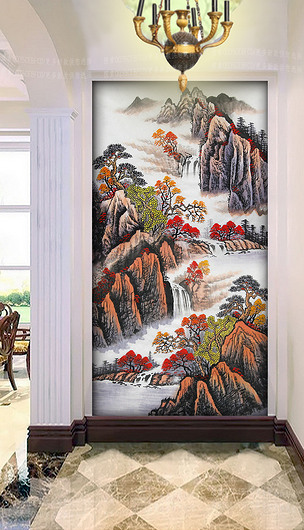 步步高升山水画