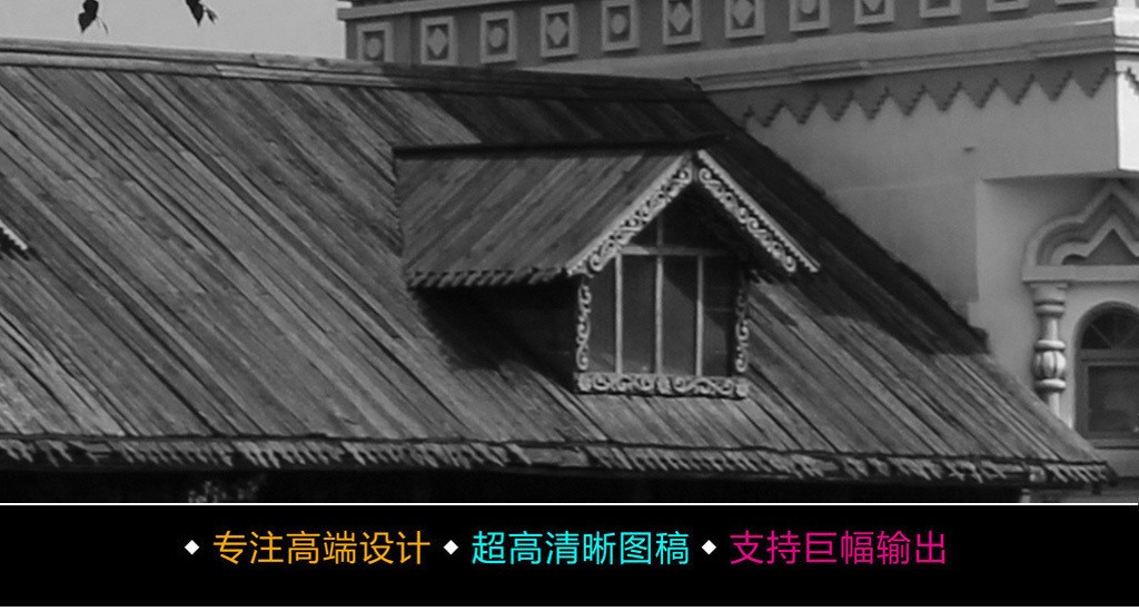 抽象黑白欧式建筑线描地图客厅挂画装饰画