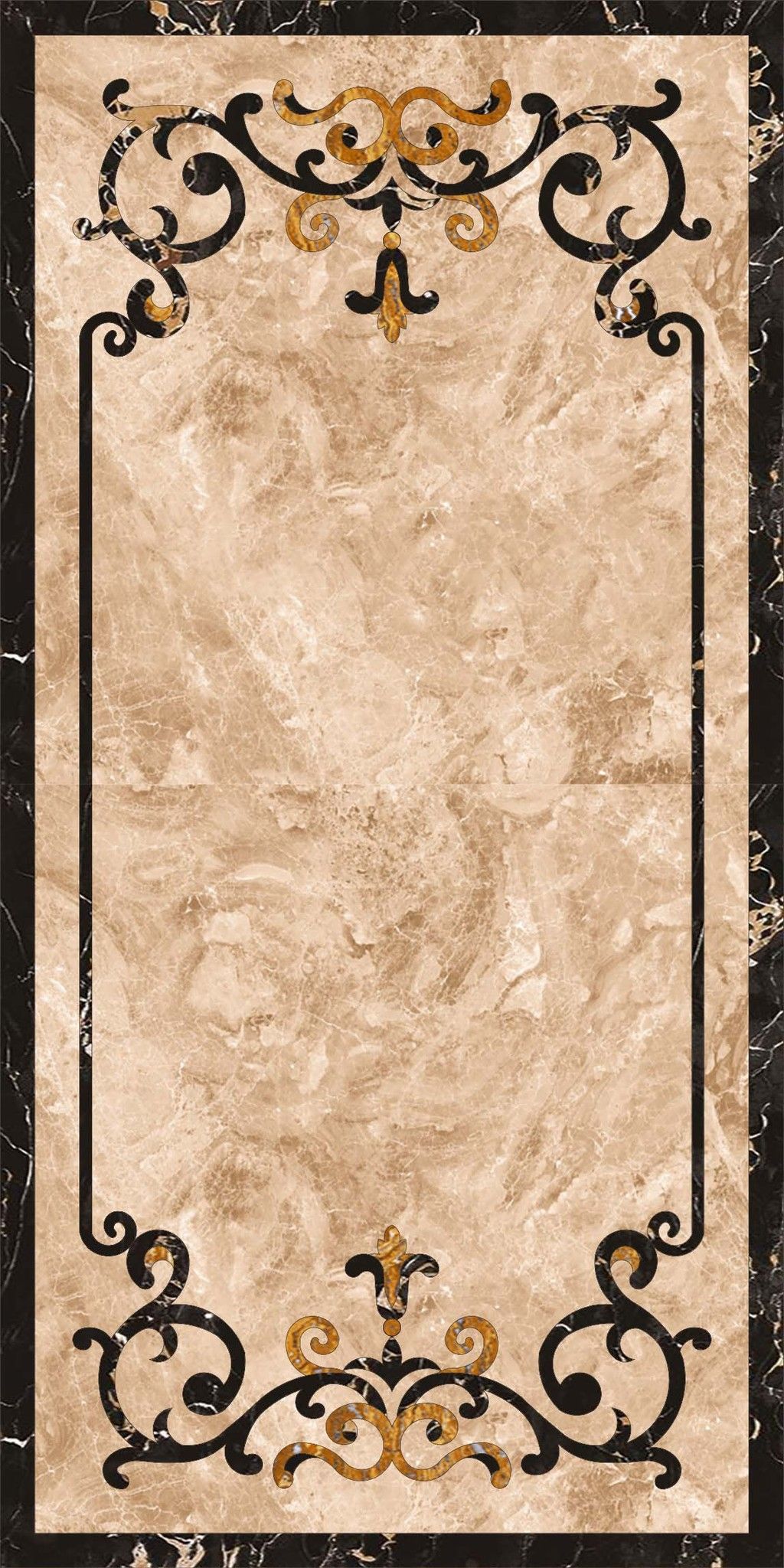 现代欧式入户过道水刀拼花