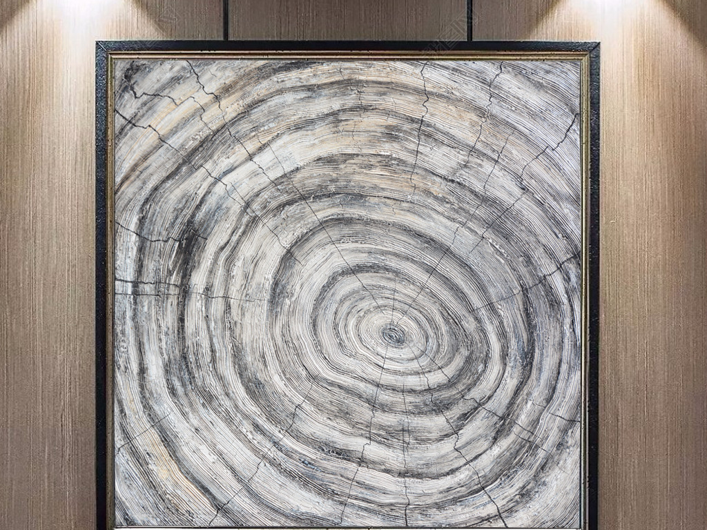 原创高画质浮雕油画木纹年轮版权可商用