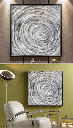 高画质浮雕油画木纹年轮