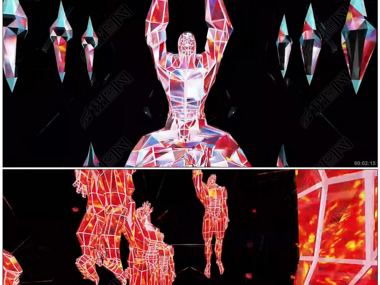 我们不一样歌曲LED舞台背景科技时代