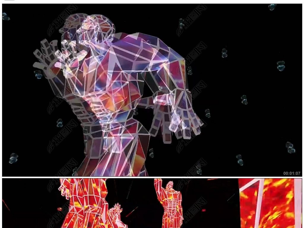 我们不一样歌曲LED舞台背景科技时代