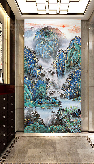 步步高升山水画