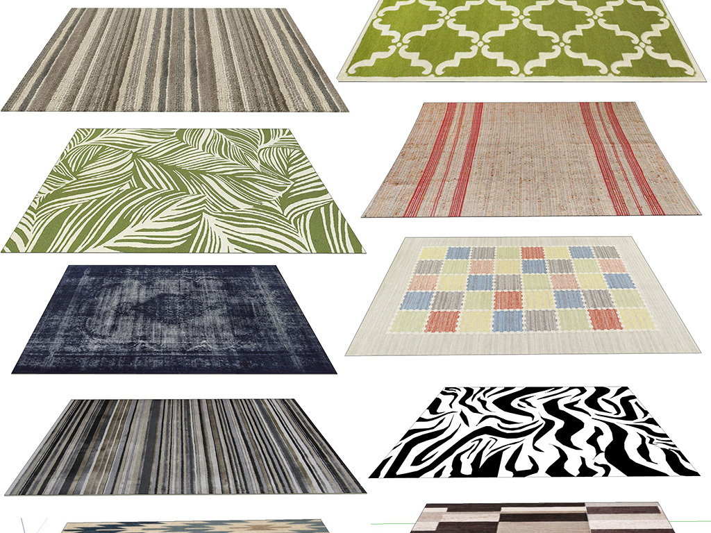 北欧室内装饰画地毯su模型草图大师设计图下载(图片117.