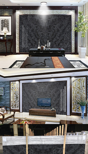 墨趣深色黑紫色大理石纹理背景墙高清图片