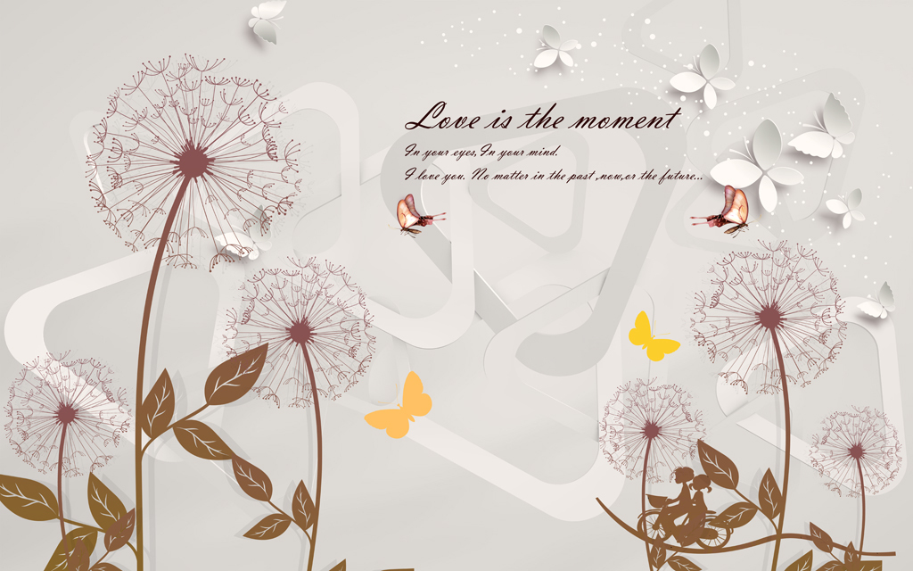 唯美电视背景墙简约电视背景墙壁画