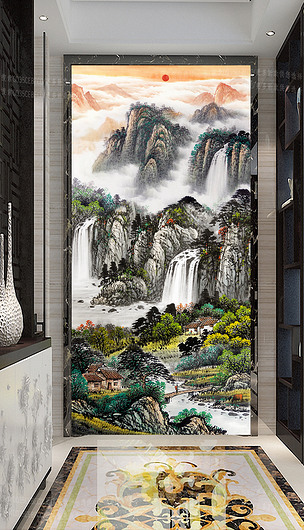 步步高升风水画