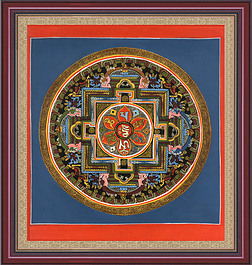 高清药师坛城装饰画|高清坛城唐卡