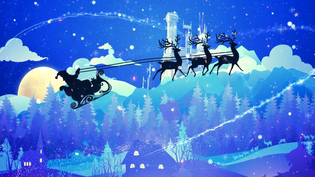 铃儿响叮当圣诞节唯美背景视频