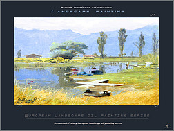 欧洲油画风景欧式山水画(58)